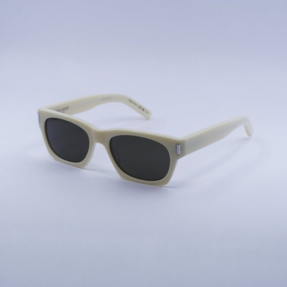 🕶️ New Saint Laurent SL402 020 Sunglasses - Ivory Frame, Grey Lenses - Picture 1 of 10